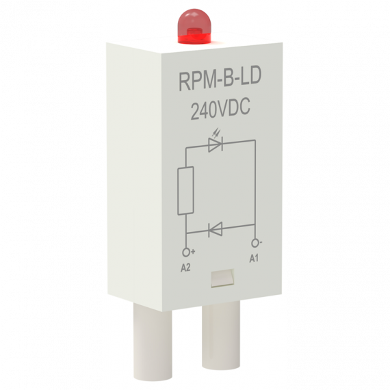 Фотография товара 'IEK RPM-B-LD-DC240V Модуль защиты для реле диод+светодиод 240В DC ONI'