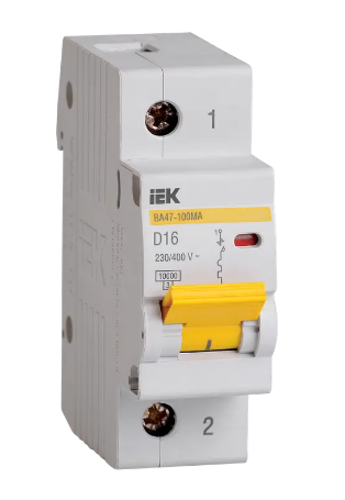 Фотография товара 'IEK Автоматический выключатель ВА47-100МА без теплового расцепителя 1P 16А 10кА D, MVA43-1-016-D'