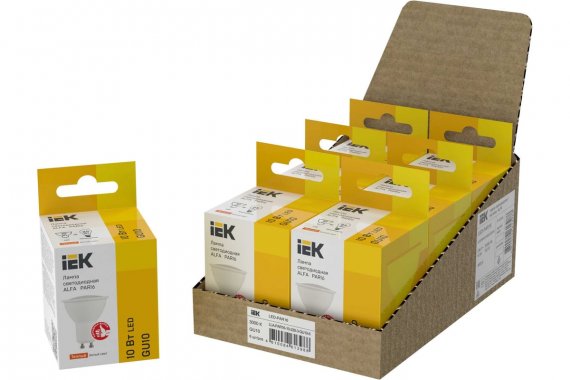 Фотография товара 'IEK LLA-PAR16-10-230-3-GU10-6 Лампа LED ALFA PAR16 софит 10Вт 230В 3000К GU10'
