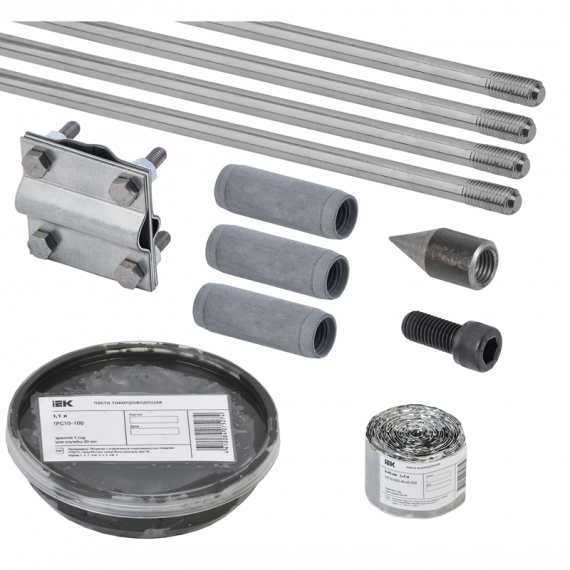 Фотография товара 'IEK ZKZ10-11-016-06 Комплект заземления 6/16 оцинкованная сталь'