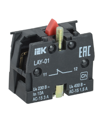 Фотография товара 'IEK Контактный блок 1р для серии LAY5 BDK11'