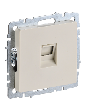 Фотография товара 'IEK BRITE Розетка компьютерная RJ45 кат.5E РК10-БрКр бежевый BR-K10-1-K10'