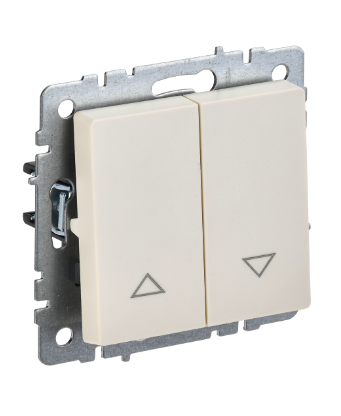 Фотография товара 'IEK BRITE Выключатель жалюзи 10А ВС10-1-5-БрКр бежевый BR-V15-0-10-K10'