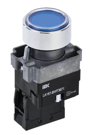 Фотография товара 'IEK Кнопка управления LA167-BWF3671 d=22мм RC 1з с подсветкой BBT20-BWF3671-1-12-67-K07'