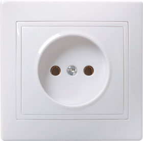 Фотография товара 'IEK Розетка 1-местная РС10-2-КБ без заземляющего контакта без защитной шторки 10А керамика КВАРТА, ERK10-K01-10-K'