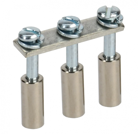 Фотография товара 'IEK Перемычка в сборе для колодки клеммной CTS 10мм2 3PIN YCT10-00-K03-010-A-3P'