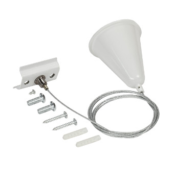 Фотография товара 'IEK LIGHTING Комплект подвеса для шинопровода с тросом 1,5м белый LT-SO0D-KPT-D15-K01'