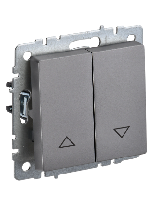 Фотография товара 'IEK BRITE Выключатель жалюзи 10А ВС10-1-5-БрС сталь BR-V15-0-10-K46'