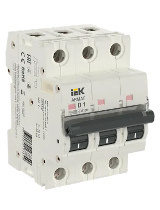 Фотография товара 'IEK ARMAT Автоматический выключатель M10N 3P D 1А AR-M10N-3-D001'