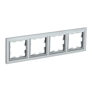 Фотография товара 'IEK BRITE Рамка 4-местная РУ-4-БрА алюминий BR-M42-K47'