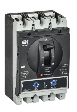 Фотография товара 'IEK ARMAT Автоматический выключатель в литом корпусе 3P типоразмер G 50кА 125А AR-MCCB-3G-050-0125A-ATUC'
