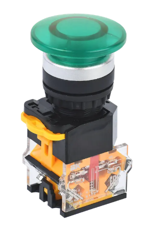 Фотография товара 'IEK Кнопка D8-11M "Грибок" d=22мм 1з+1р зеленая BBG30-11M-3-22-K06'