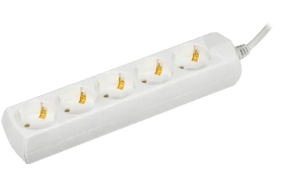 Фотография товара 'IEK Удлинитель У05 5 мест 2P+PE/3м 3х1мм2 10А/250В WYP10-10-05-03-Z-G'