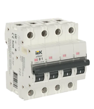 Фотография товара 'IEK ARMAT Автоматический выключатель M10N 4P B 1А AR-M10N-4-B001'