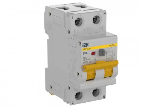 Фотография товара 'IEK KA-VD14-1-016-B-030-AC KARAT АВДТ32EM B16 30мА тип AC'