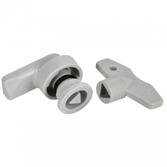 Фотография товара 'IEK MKP10D-ZP-T8 Замок для корпуса ЩМПп с ключом под треугольник'