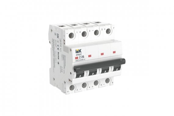 Фотография товара 'IEK AR-M06N-4-Z025DC ARMAT Авт. выкл. M06N-DC 4P Z 25А'