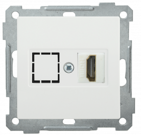 Фотография товара 'IEK Розетка HDMI РHDMI-0-Б BOLERO, EHB10-K01'