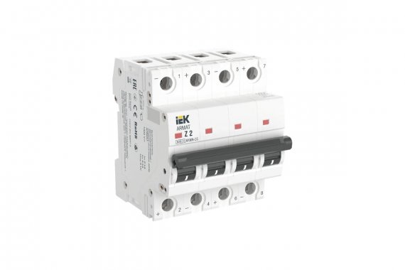 Фотография товара 'IEK AR-M06N-4-Z002DC ARMAT Авт. выкл. M06N-DC 4P Z 2А'