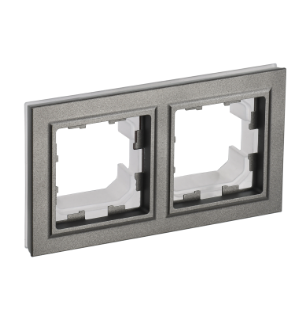 Фотография товара 'IEK BRITE Рамка 2-местная IP44 РУ-2-БрШ-44 шампань BR-M22-44-K37'