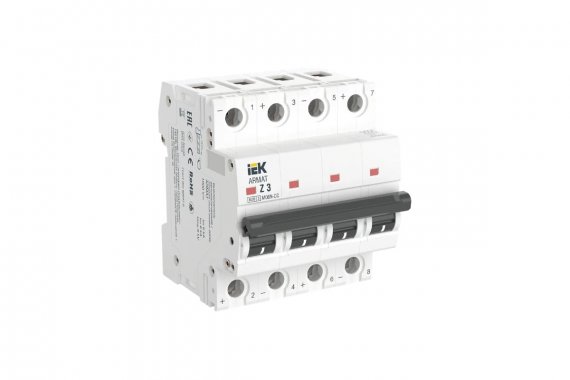Фотография товара 'IEK AR-M06N-4-Z003DC ARMAT Авт. выкл. M06N-DC 4P Z 3А'