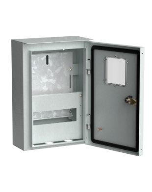 Фотография товара 'IEK TITAN Корпус металлический коттеджный ЩУРн-1/9 (370х250х135мм) У1 IP54 MKM24-N-009-54-ZO'