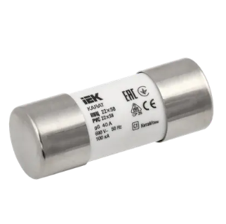 Фотография товара 'IEK Плавкая вставка цилиндрическая ПВЦ 22х58 40А KARAT, MFL30-040'