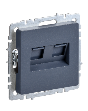 Фотография товара 'IEK BRITE Розетка двойная RJ11+RJ45 кат.5E РК/Т12-БрМ маренго BR-KT20-O-1-K35'