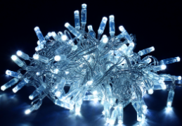 Фотография товара 'IEK LIGHTING Гирлянда нить 20м 200 светодиодов белый свет IP44 прозрачный шнур 3м 230В контроллер 8 сцен LGDU111-2-200-20-T-S-44'