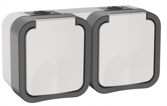 Фотография товара 'IEK TS-R26-16-55-G-K41 TORS Розетка 2-я с з/к кр. гориз. 16А IP55 TS222'