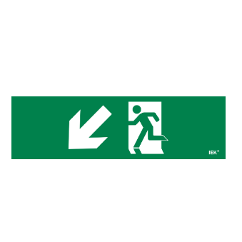 Фотография товара 'IEK Этикетка самоклеящаяся 310х90мм "Фигура/стрелка вниз влево" LPC10-1-31-09-FVNNAL'