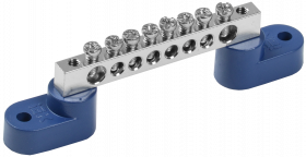 Фотография товара 'IEK Шина N "ноль" на двух угловых изоляторах Ni ШНИ-6х9-8-У2-С, YNN10-08-C2-K07-N'