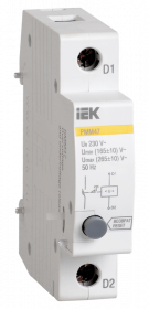 Фотография товара 'IEK Расцепитель минимального/максимального напряжения РММ47 новая серия на DIN-рейку, MVA01D-RMM'