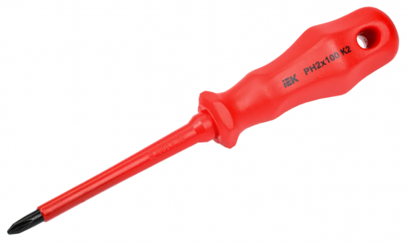 Фотография товара 'IEK ARMA2L 3 Отвертка диэлектрическая PH2х100 K2 A2L3-SC30-K2-PH-20-100'