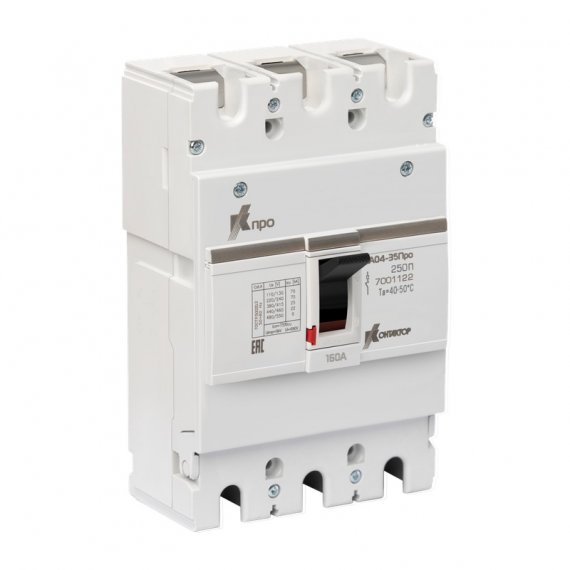 Фотография товара 'IEK 7001122 Выкл. авт. ВА04-35Про 3P 160А Icu-25kA (250П)'