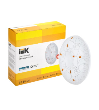 Фотография товара 'IEK Светильник светодиодный ДПБ 2004 18Вт IP20 4000К круг белый LDPB0-2004-18-4000-K01'