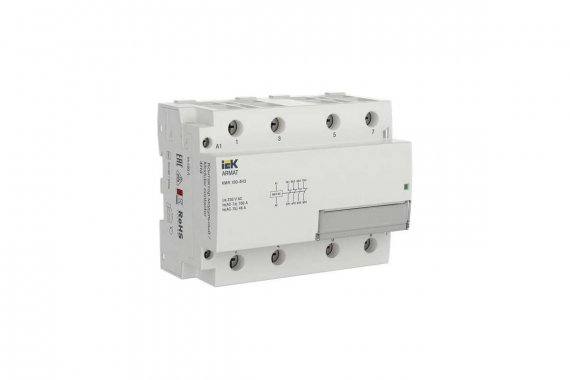 Фотография товара 'IEK AR-KMR10-100-04-230 ARMAT Контактор модульный KMR 100А 230В AC 4НЗ'