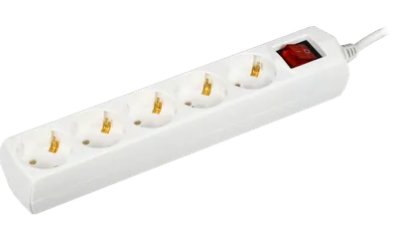 Фотография товара 'IEK Удлинитель У05В 5 мест 2P+PE/7м 3х1мм2 10А/250В WYP10-10-05-07-ZK-G'