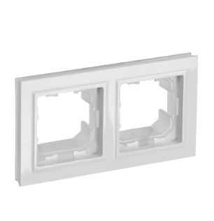 Фотография товара 'IEK BRITE Рамка 2-местная IP44 РУ-2-БрБ-44 белый BR-M22-44-K01'