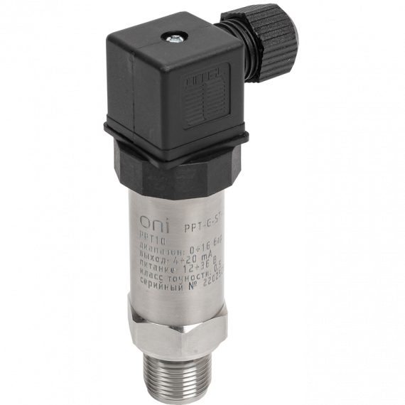 Фотография товара 'IEK PPT-G-ST-016-4-20-3-2 Преобр. давл. PPT10 0,5% 0-16Бар 4-20мА M20 DIN43650 ONI'