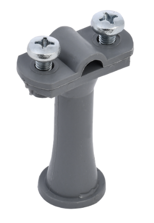 Фотография товара 'IEK Держатель проводника круглого 6-10мм h=59мм пластик серый ZDP80-60-1-68-059'