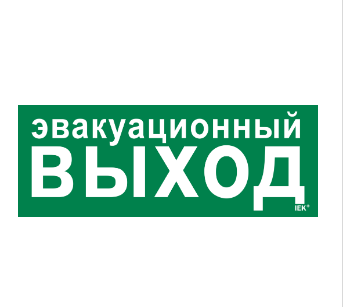 Фотография товара 'IEK Этикетка самоклеящаяся 350х130мм "Эвакуационный выход" LPC10-1-35-13-EVV'