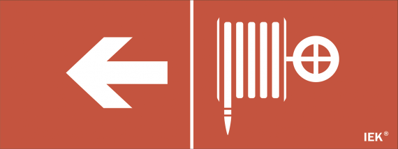 Фотография товара 'IEK Самоклеящаяся этикетка 240х90мм "Пожарный кран/стрелка налево" для ДПА IP20/54, LPC10-1-24-09-PKNAL'