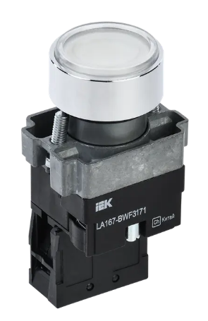 Фотография товара 'IEK Кнопка управления LA167-BWF3171 d=22мм RC 1з с подсветкой BBT20-BWF3171-1-12-67-K01'