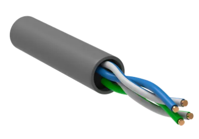 Фотография товара 'IEK Витая пара U/UTP 5E 24AWG 2PR PVC 1м серый 100м, BC1-C5E02-111-100-R-G'