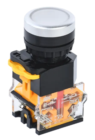 Фотография товара 'IEK Кнопка управления D8-11T d=22мм 1з+1р с фиксацией белая BBT30-11T-3-21-K01'