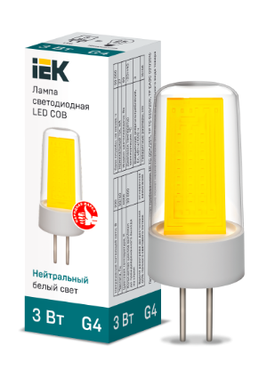 Фотография товара 'IEK Лампа светодиодная COB капсула 3Вт 230В 4000К керамика G4 LLE-COB-3-230-40-G4'