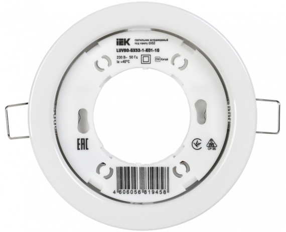 Фотография товара 'IEK LUVB0-GX53-1-K01-10 Светильник 4114 встр. под лампу GX53'