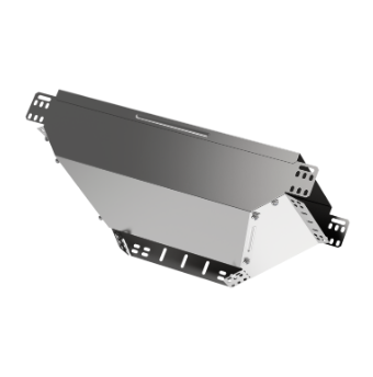 Фотография товара 'IEK Ответвитель Т-образный вертикальный вниз боковой 80х80 HDZ CLM50D-OVNB-080-080-HDZ'