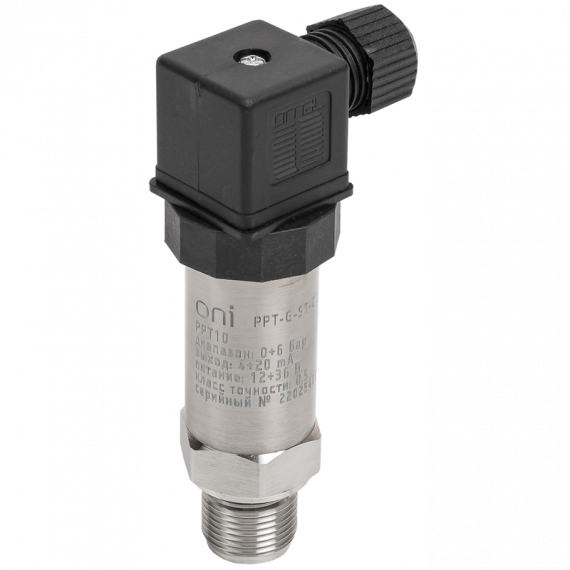 Фотография товара 'IEK PPT-G-ST-006-4-20-3-2 Преобр. давл. PPT10 0,5% 0-6Бар 4-20мА M20 DIN43650 ONI'